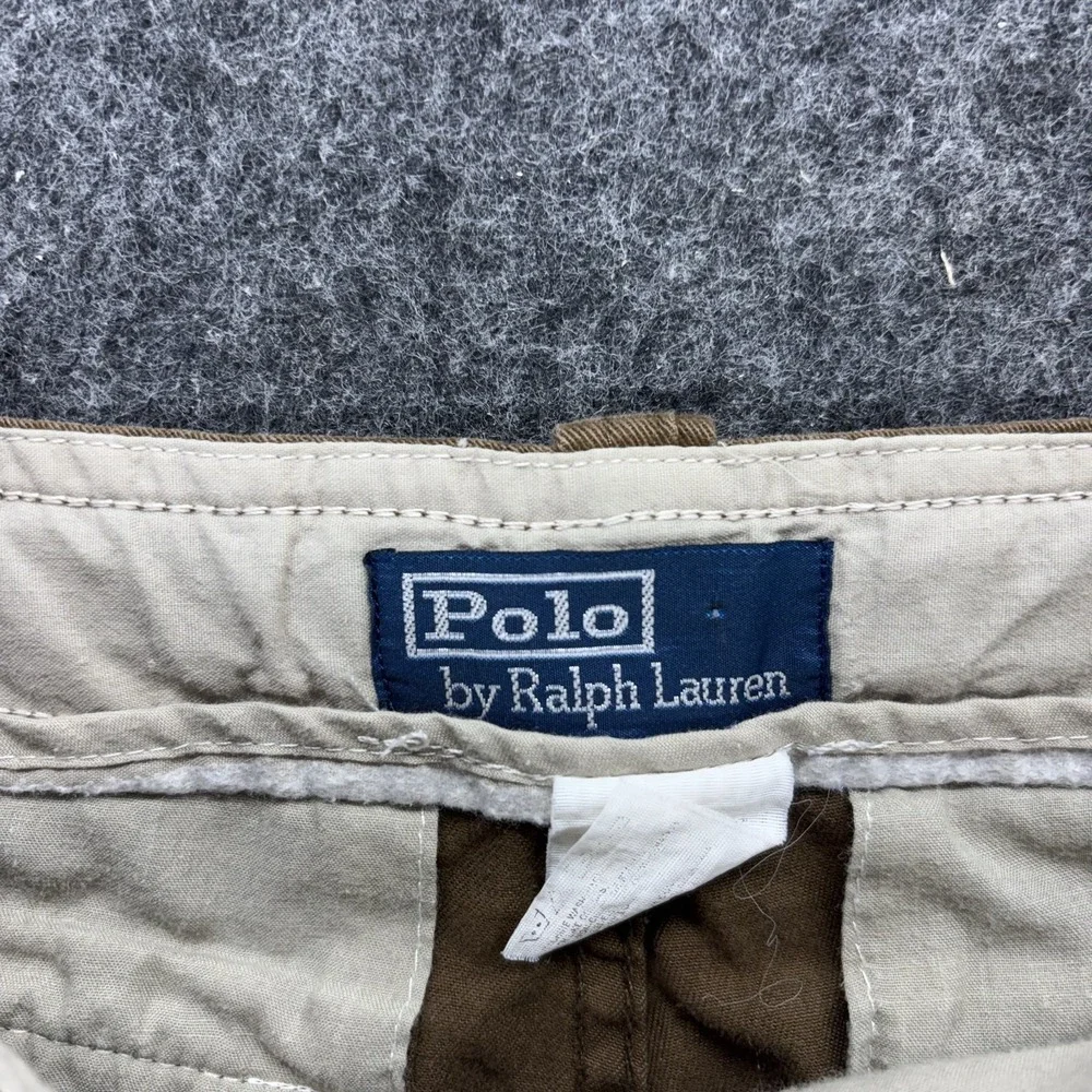 Vintage Polo Ralph Lauren Cargo Shorts Men's 36x14 Brown Baggy Y2K Paratrooper